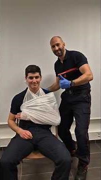 Placement of a simple sling and a counter sling 🤕This is for elbow or arm trauma