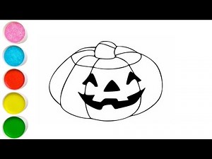 🎃 Pumpkin Halloween Drawing, Painting & Coloring For Kids and Toddlers