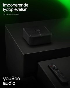 Anmelderne er begejstrede for den nye YouSee Audio. ”Imponerende lydoplevelse” og ”En markant forskel i din stue” er bare nogle af de ord, den får med på vejen. Glæd dig til at opleve skarpere, klarere billeder og biograflignede lyd. | YouSee
