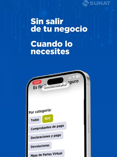 Haz tus trámites SUNAT en el Centro de Servicios Virtual ¡sin salir de tu negocio! ✨️ ¡Fácil, rápido y 100 % seguro! 🤓 Ingresa ahora a 👉🏽 centrovirtual.sunat.gob.pe Seguimos, #ApoyándoteACrecer ✅️