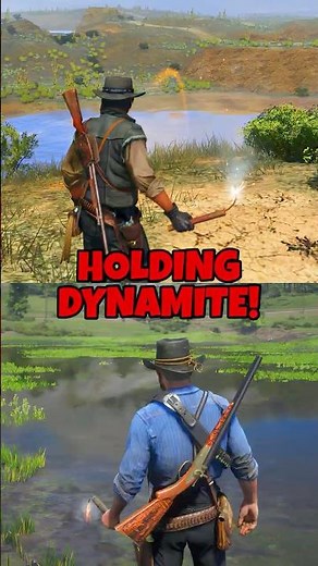 😱Holding Dynamite in RDR1 VS RDR2!