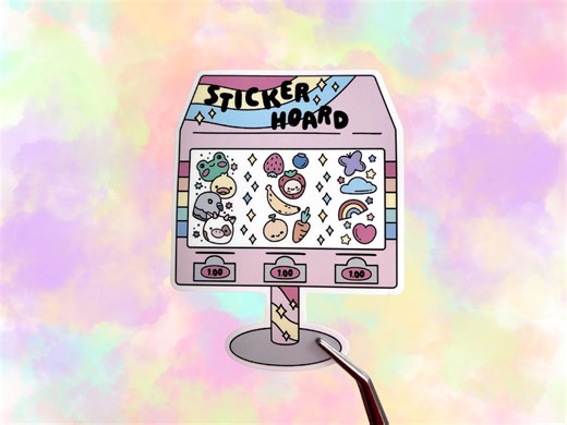 Sticker Hoard Vintage Vending Machine Vinyl Sticker - 90s Nostalgia Cute Retro Millennial Decal - Water Bottle, Laptop, or Planner Sticker - Etsy