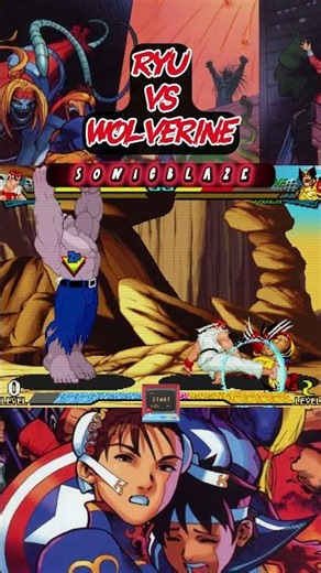 RYU destroys WOLVERINE in Marvel Super Heroes vs Street Fighter 🥋🐺