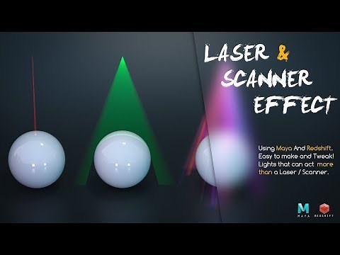 Redshift For Maya : Laser & Scanner Effect using physical light