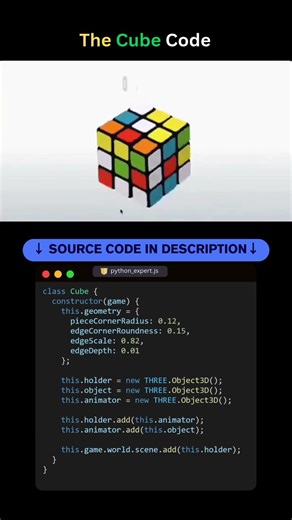 The Cube Code – 3D Rubik’s Cube with Three.js!#coding #programming #threejs #cube #defaultcube #web