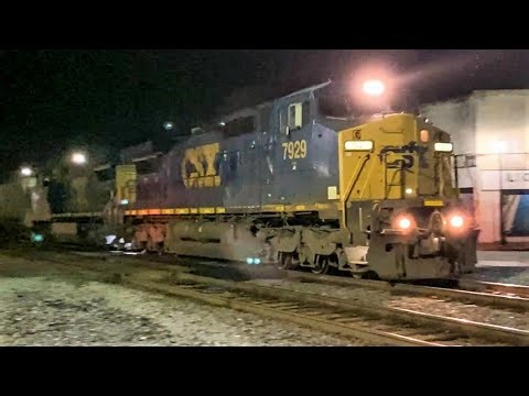 Ex. LMS C40-8W 7929 Leads CSX G971 Through Wilson, NC