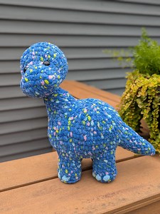 Crochet Brontosaurus Plush: Handmade Dino Stuffie, Soft Blanket Yarn - Etsy