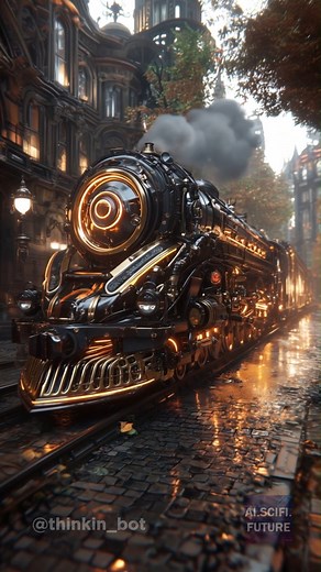 In a sci-fi future, even a steampunk village can surprise you. On this distant planet, gears turn alongside jet engines, and robots add a futuristic twist to the timeless beauty of steam-powered innovation. What kind of stories could unfold in a world like this? Characters and designs by @thinkin_bot. Animation and video editing by @ai.scifi.future. #scifi #steampunk #futureworld #steampunkdesign #steampunkart #robots #steampunkstyle #scifiworld #worldbuilding #scifiart | Thinking Bot