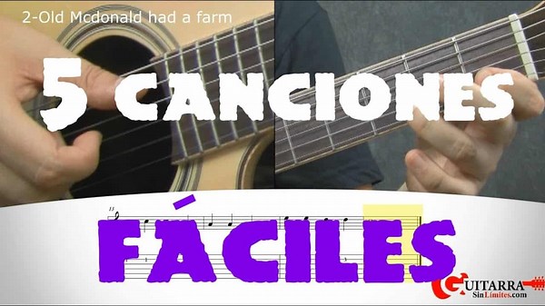 5 canciones fáciles para guitarra