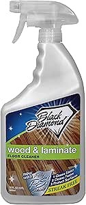Black Diamond Stoneworks Wood, Laminate, Hardwood & Luxury Vinyl Floor Cleaner Spray – Multi-Purpose Mopping Solution for a Streak-Free Clean (32 Fl Oz)