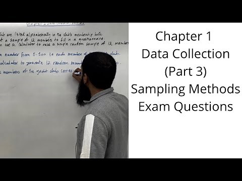 Edexcel AS Level Maths : Chapter 1 Data Collection (Part 3) - Sampling Methods Exam Questions