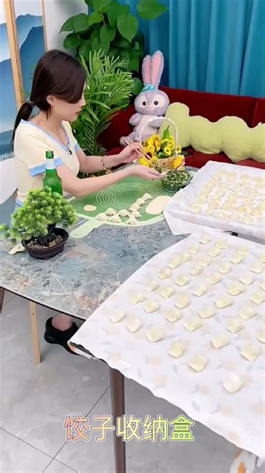 饺子盒家用大容量冷冻保鲜盒冰箱收纳多层带计时冷冻盒饺子ye 蓝色 三层