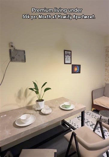 Premium Living Under 55k per month at homify Apartment. DM now to reserve your stay at Homify Apartments 🏡 #fyppppppppppppppppppppppp #cozyspace #homifyapartment #serviceapartments
