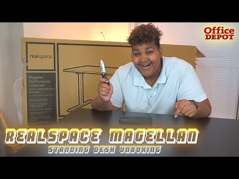 Realspace Magellan 60" Motorized Standing Desk! | Unboxing & Setup! [Expresso Finish - $439.99]
