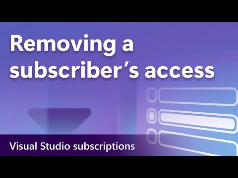 Removing a subscriber's access to a Visual Studio subscription