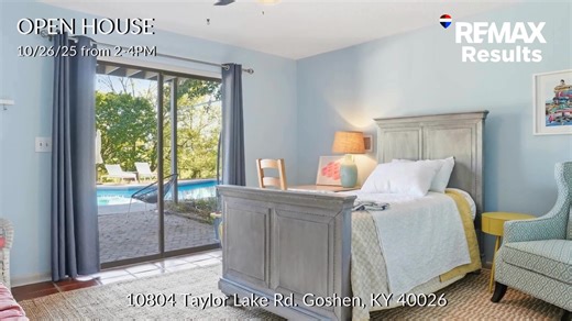 ✨Just Listed!✨ 📅Open 10/26/25 from 2-4PM. Enjoy this spacious custom walk-out ranch home located in Old Taylor Place with over 3400 Sq. Ft. of light filled living spaces. Offering 4 bedrooms, 2 full & 2 half baths and a gorgeous inground pool all nestled on an acre lot backing up to farmland. Located in the Award-winning North Oldham School district in Goshen (just a few minutes East of Prospect). 👉 https://rem.ax/3WSr6vJ Marketed by Michael Mawood, RE/MAX Results, 502-445-6914 | RE/MAX Result