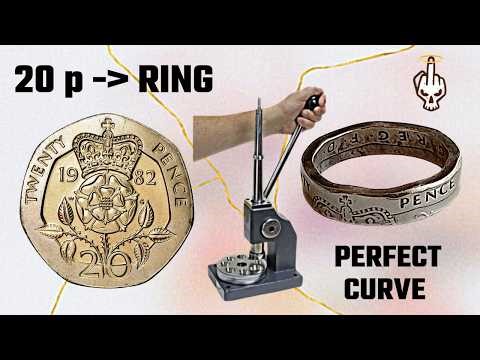 How to Make a 20p Coin Ring The Perfect Curve (Satisfying Process)