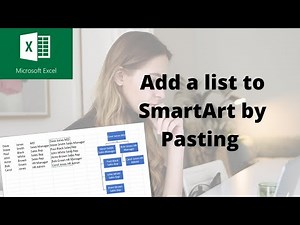 How to paste a list into a SmartArt diagram, using Excel or Word