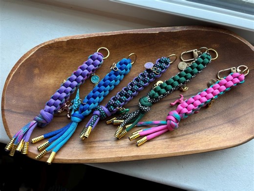 Paracord Keychain, Miu Miu, Handmade, Charms, Bag Charm, Charm Keychain, Custom Made, for You, Gift for Her, Gift, Christmas Gift, Key, Gold - Etsy