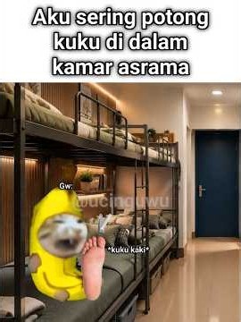 Aku sering potong kuku di dalam kamar asrama #memekucing #memengakakkocak #memeindonesia