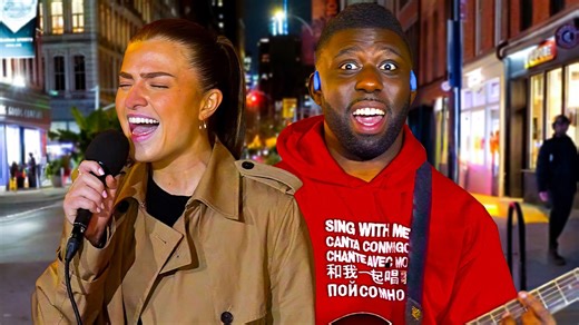 Everyone starts filming when corporate girl sings this