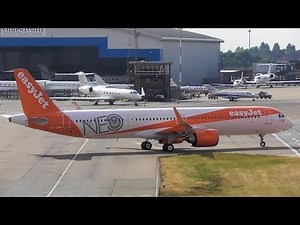 Delivery flight! Easyjet's first Airbus A321 NEO landing at Luton Airport | 13-07-18