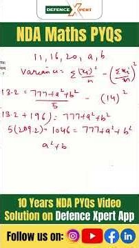 Statistics Trick: How to Find Unknown Data Points | NDA Maths PYQs | Mean & Variance Explained