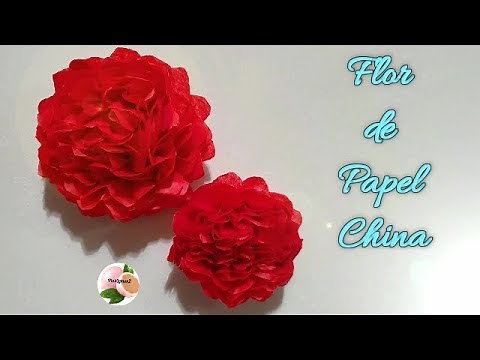 COMO HACER FLOR DE PAPEL CHINA O PAPEL CREPE