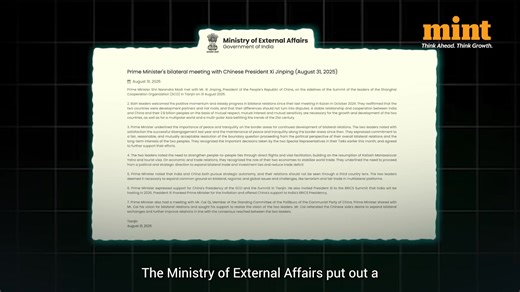 11 reactions | PM Modi meets Chinese President Xi Jinping in Tianjin ahead of the SCO Summit — their first meeting in China in 7 years. Talks focused on trade, border stability, regional cooperation, and stronger people-to-people ties. Watch! | Mint | Facebook