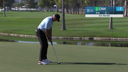 Stewart Cink makes birdie on No. 2 at Charles Schwab Cup Championship