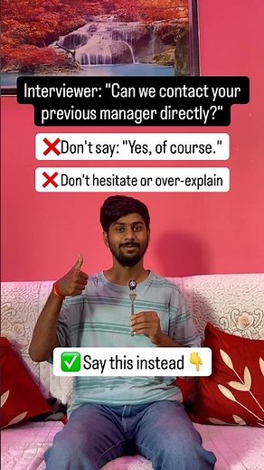 How to Answer: “Can We Contact Your Manager?” 🎯 #careergrowth #interviewtips #jobinterview
