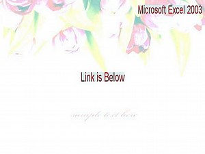 Microsoft Excel 2003 Cracked - Download Here