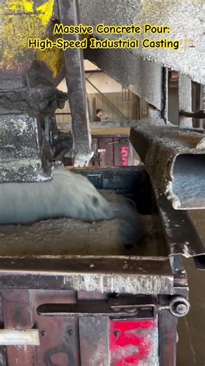 Heavy Duty Construction: Precision Concrete Casting Process #concrete #construction #industrial