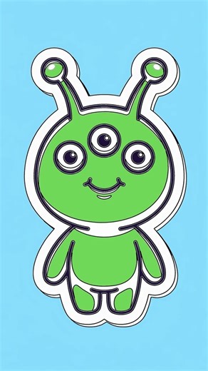 Easy Alien Drawing Tutorial for Beginners! with Chillify