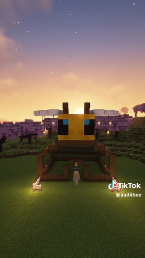 I made a Bee Enclosure! 🐝#minecraft #minecraftbuilding #minecrafttutorial