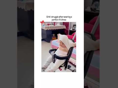 Girls struggle after wearing fit dress😅 | #shorts #funnyshorts #viralshorts