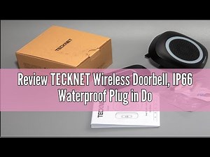 Review TECKNET Wireless Doorbell, IP66 Waterproof Plug in Doorbell with RGB Light, Portable Cordless