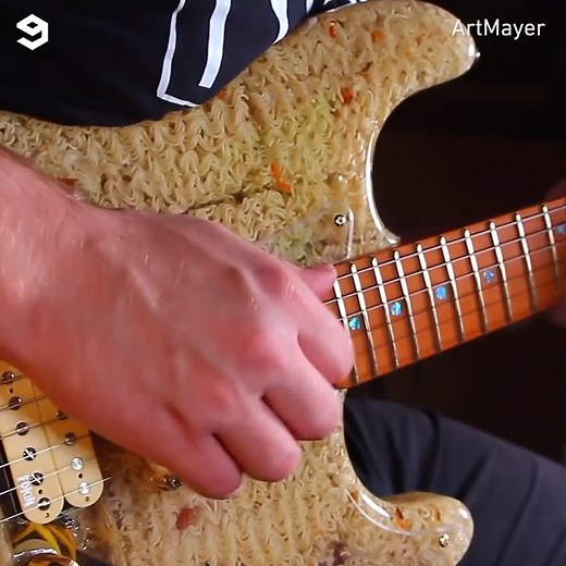 The guitar of Ramen-stein By ArtMayer | YT | 9GAG TV