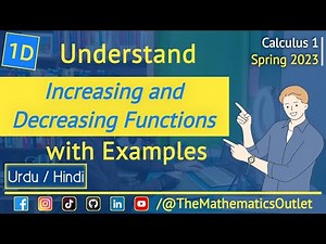 Increasing and Decreasing Functions | Even Odd Function | Types of Functions || Lec 1D