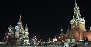 Moscow at Night: Cathedral and City Timelapse