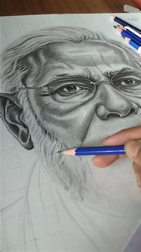 Narendra Modi Drawing/ How to Draw Narendra Modi #shorts #art #drawing #narendramodi ‪@YavikaArts‬