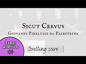 Sicut Cervus - Palestrina - Tenor practice with score