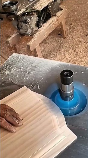 Precision Wood Shaping with Vertical Spindle Moulder – Clean Cuts Every Time! #shorts