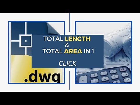 Measure total length & total area in one click using AutoCAD