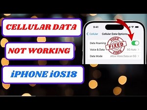 How to Fix Cellular Data Not Working on iPhone iOS 18 | Quick Mobile Data Fix!
