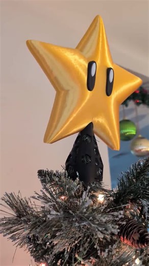 Super Mario Star Christmas Tree Topper, Nintendo Inspired Decor, Invincibility Star, Gamer Holiday - Etsy UK