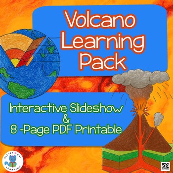 Volcano Learning Set: Interactive Digital Slides   8 PDF Reading & Activity Page