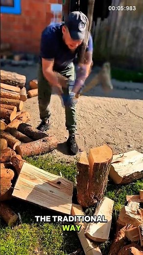 You’ve Been Splitting Wood the Hard Way — Try This Instead! #shorts