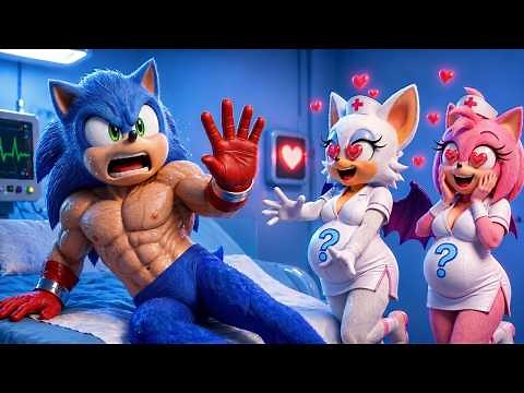 SONIC STORY: Pregnant Amy & Rouge Go Crazy for SONIC in Hospital! - Sonic The Hedgehog 3 Animation