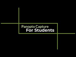 Using Panopto Capture with Canvas for Students